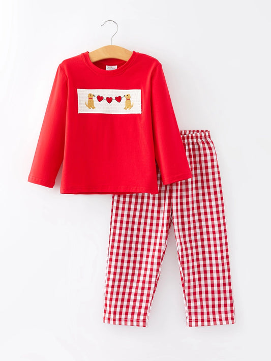 Smocked Puppy Love Set