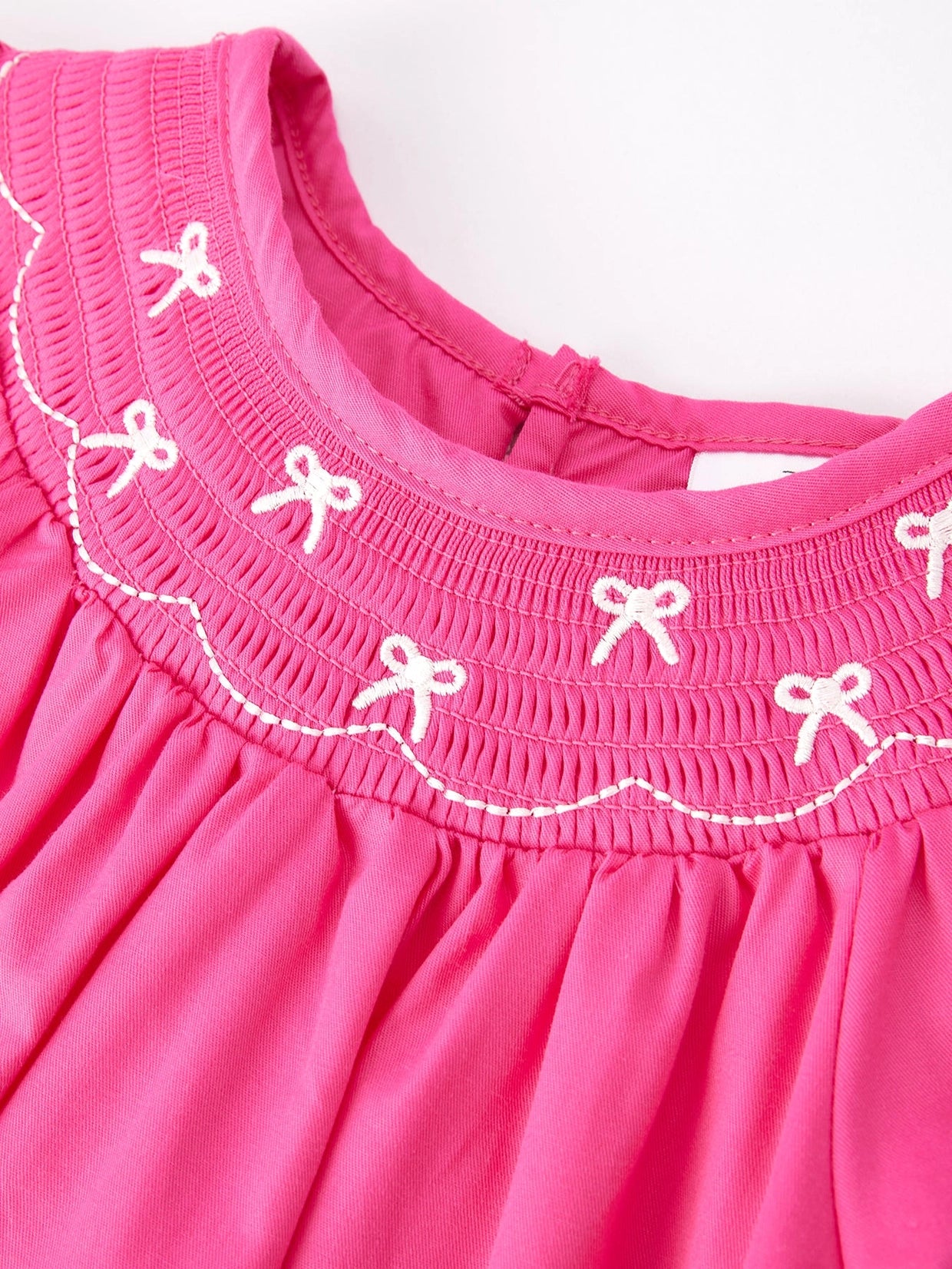 Pink Bow Smocked Dress