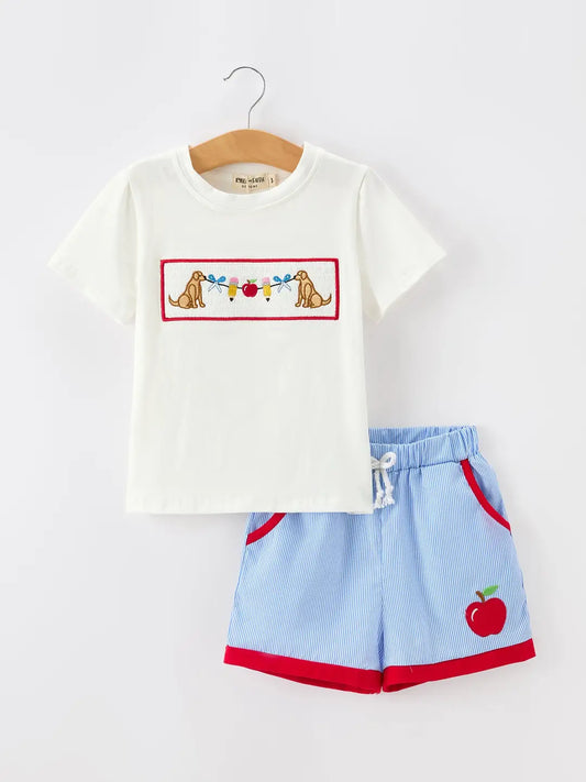 Smocked Dog Banner Set
