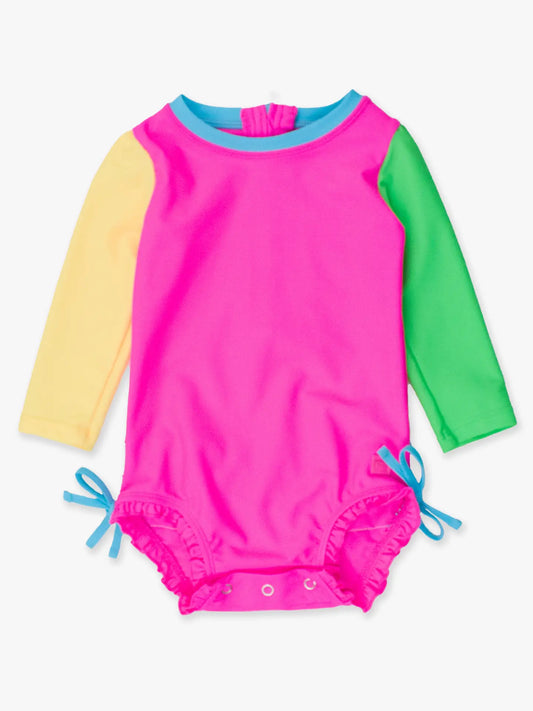 Neon Ruffled Butt One Piece