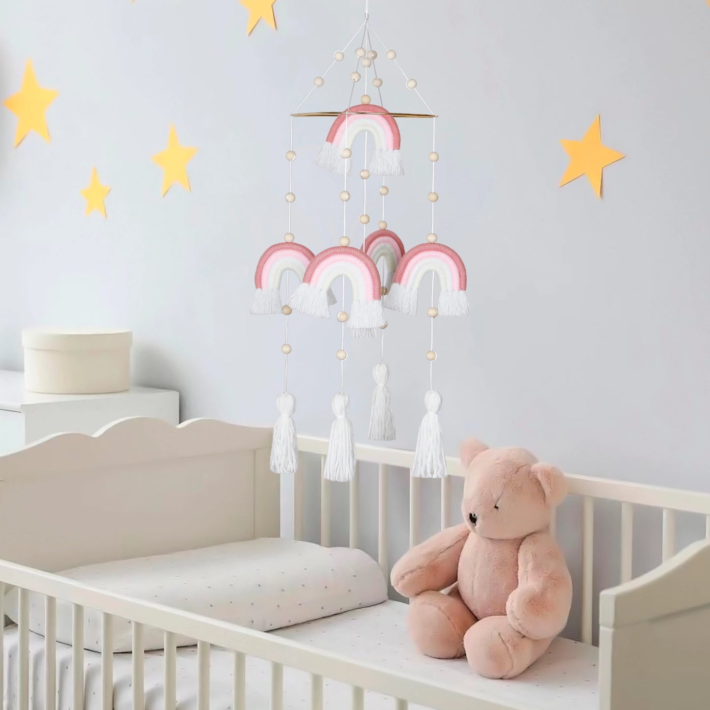 Pink Rainbow Baby Mobile