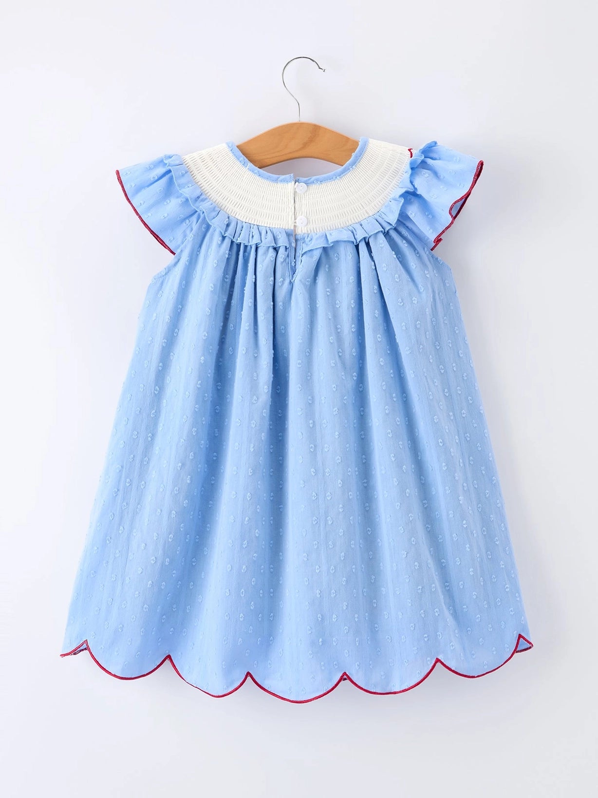 Smocked Flag BittyDot Dress