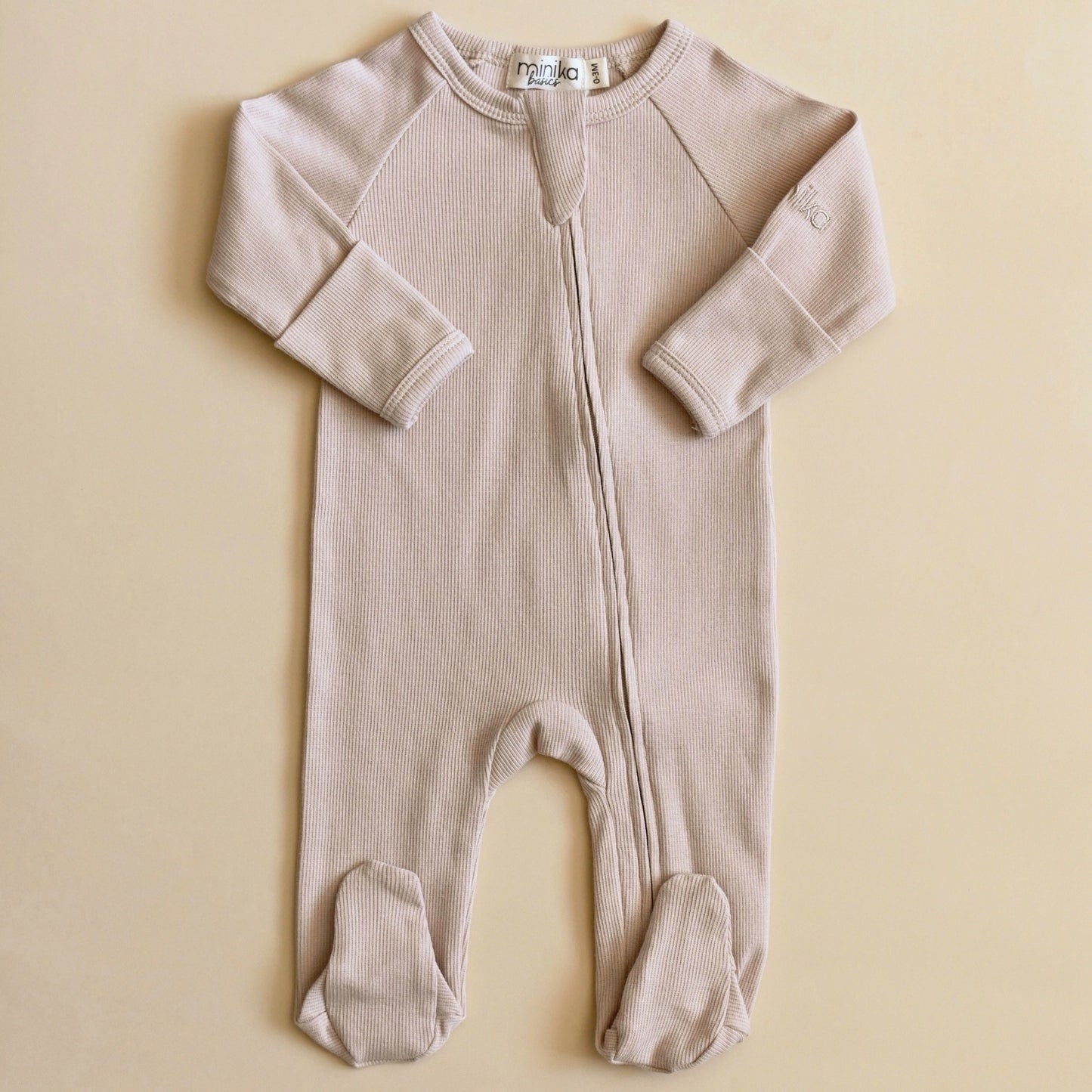 Zipper Footed Pajamas - Cream