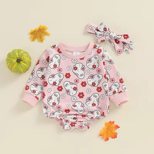 Pink Floral Ghost Bubble
