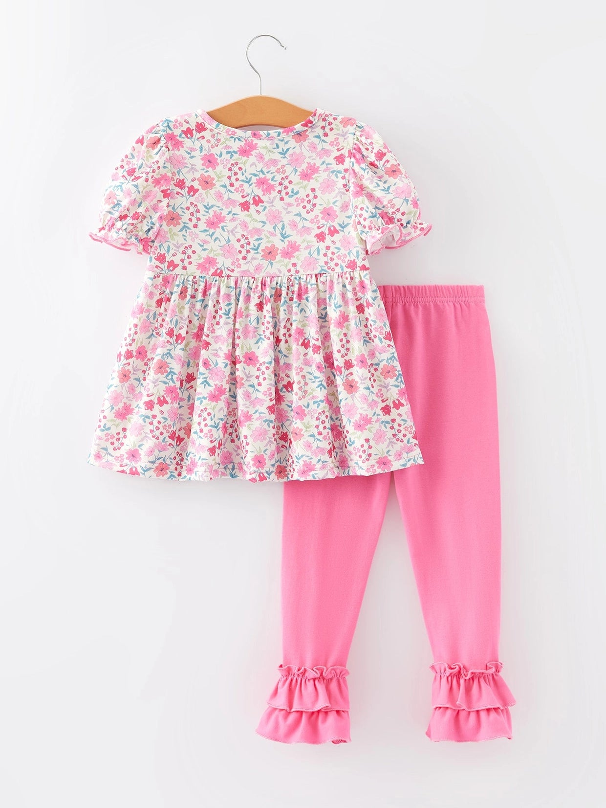 Smocked Hearts Floral Set