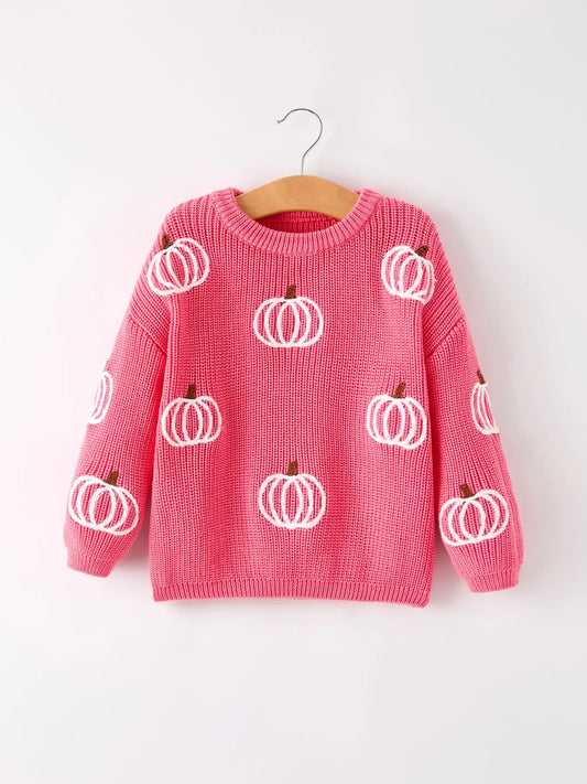 Pink/White Pumpkin Sweater