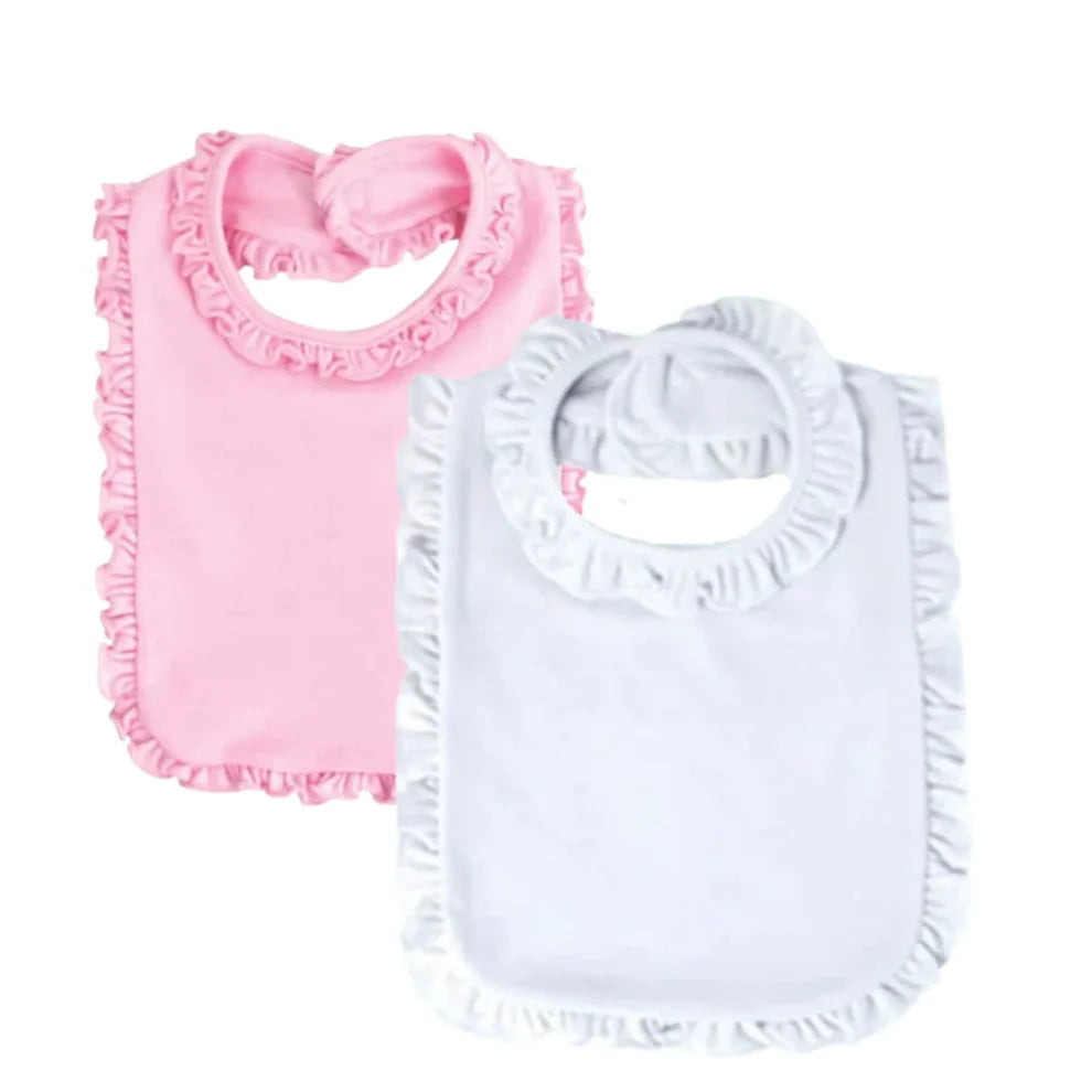 Ruffled Bib & Burp Cloth Set