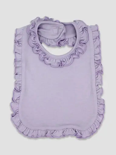 Ruffled Bib & Burp Cloth Set