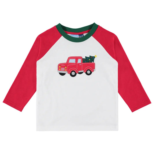 Christmas Truck Raglan Top