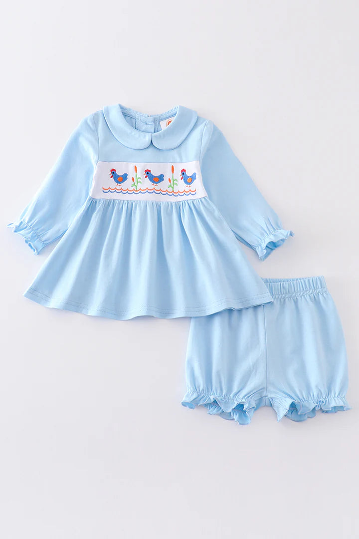 Embroidered Chicken Bubble Set