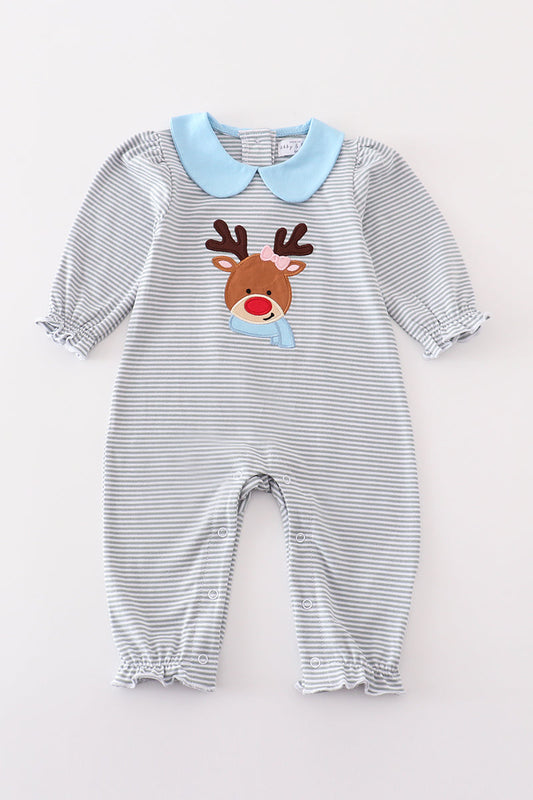 Reindeer Bow Applique Romper