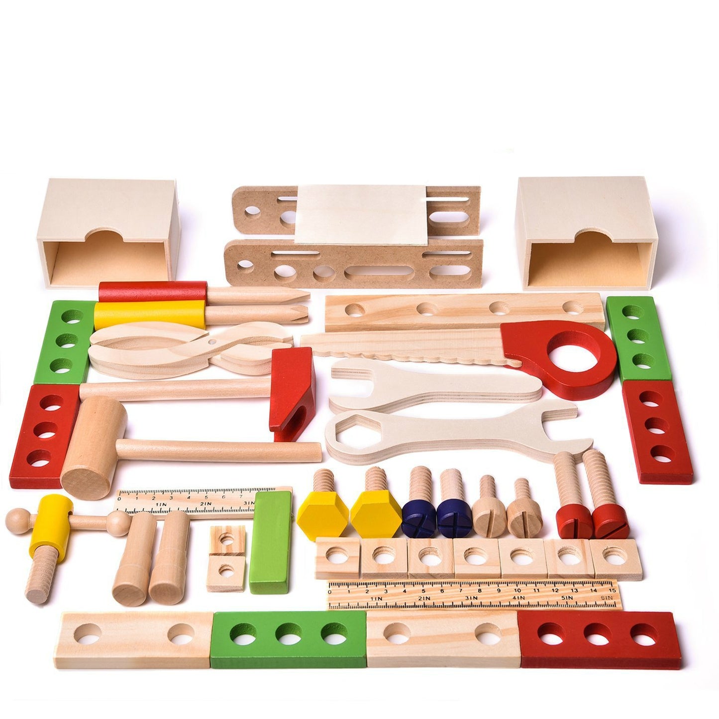 Wooden Toy Tool Box Set (43 Pcs)