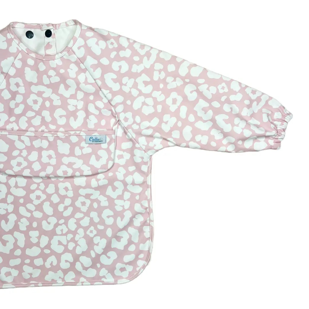 Grayson LS Pink Leopard Bib