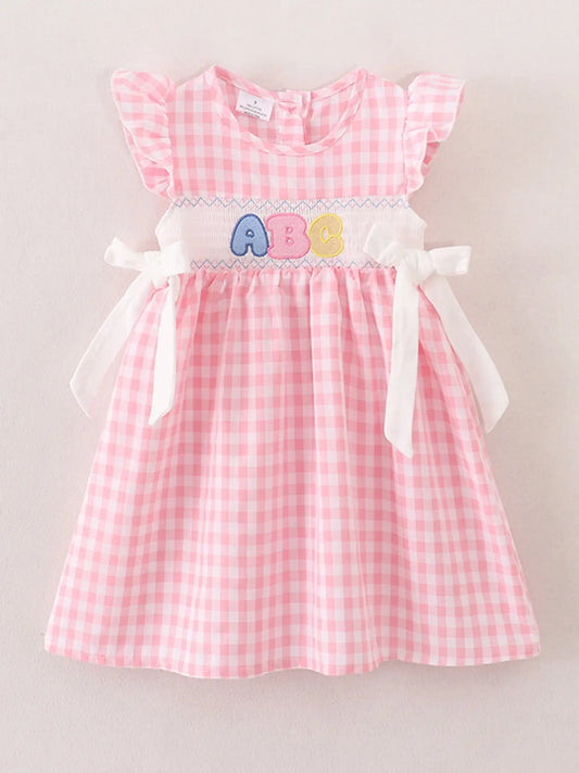 Smocked ABC Bow Dress