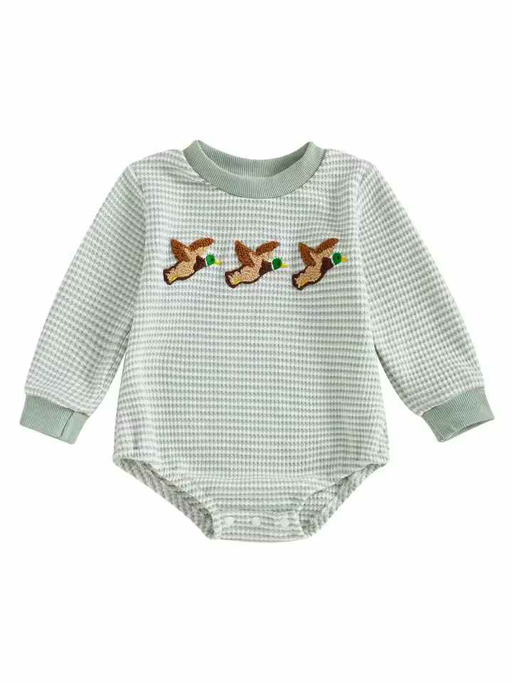 LS Striped Duck Romper