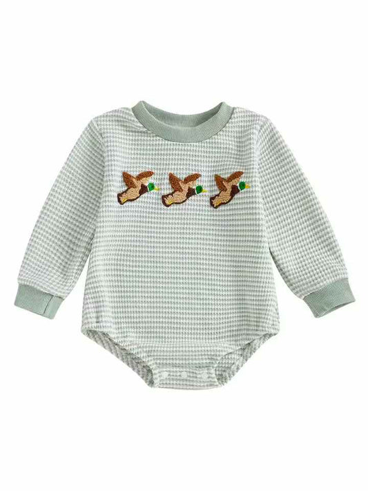 LS Striped Duck Romper