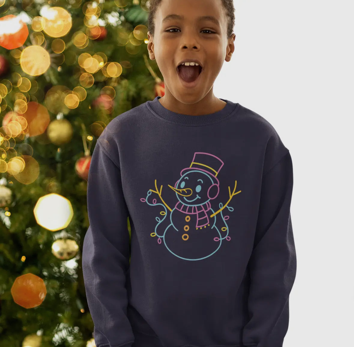 Neon Snowman Sweatshirt