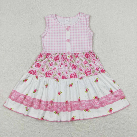 White & Pink Floral Dress
