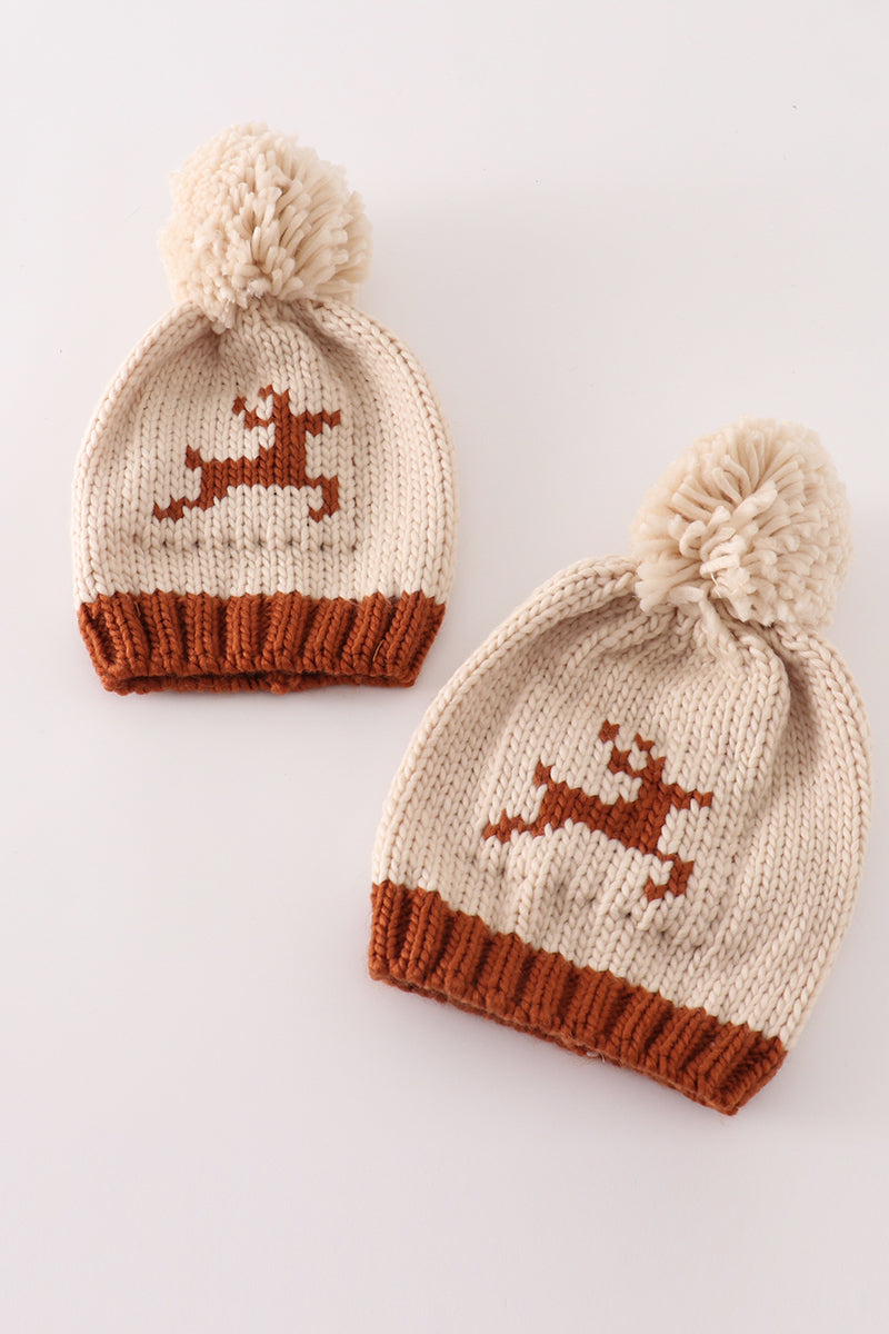 Reindeer Cable Beanie