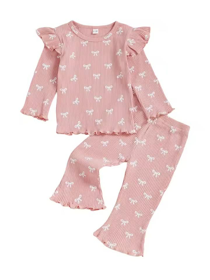 Ribbed Bow Flare Set