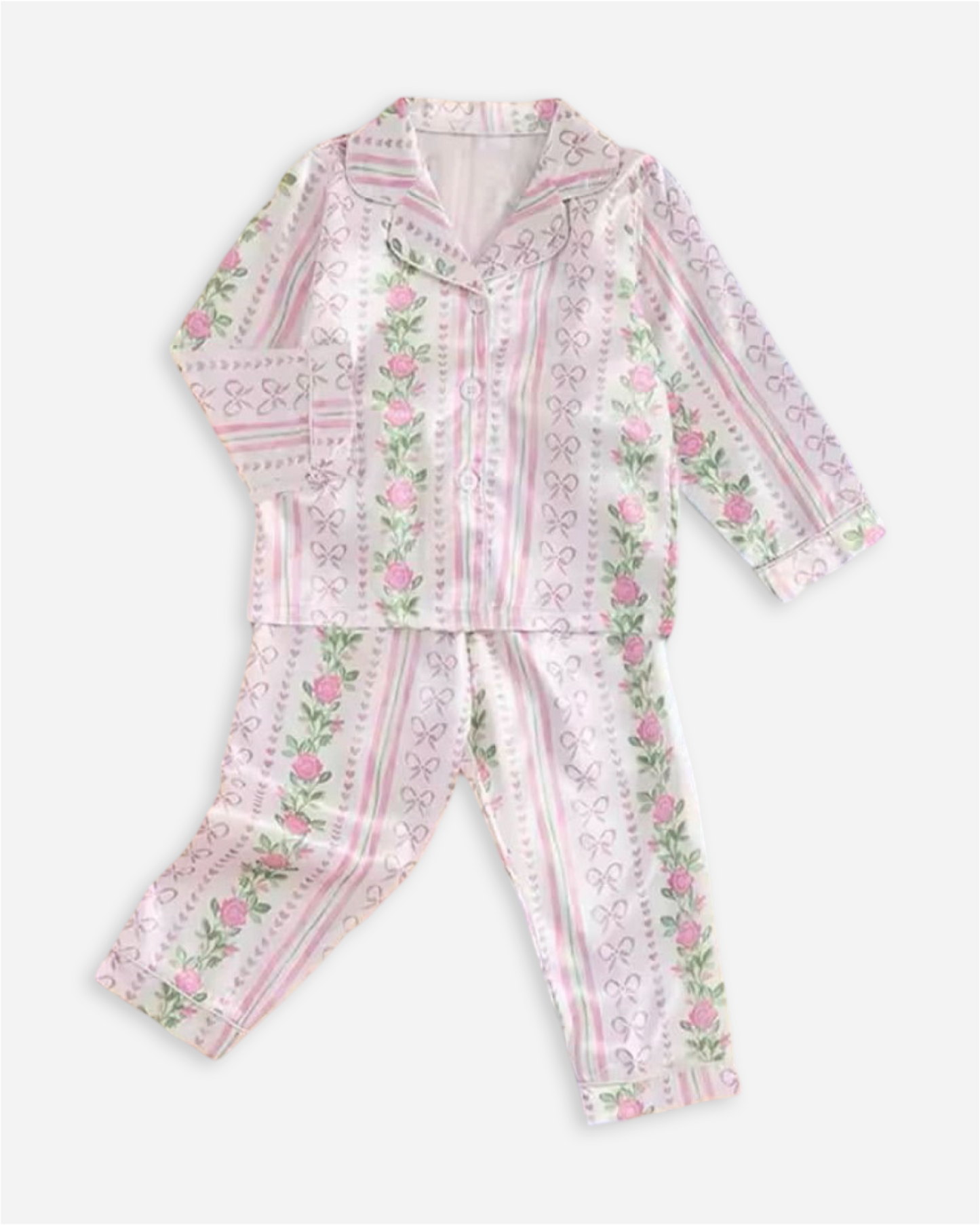 Roses & Bows Silk PJs