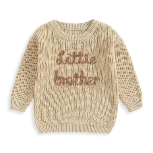 Little Brother Knit Sweater Tan