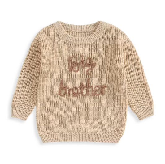 Big Brother Knit Sweater Tan