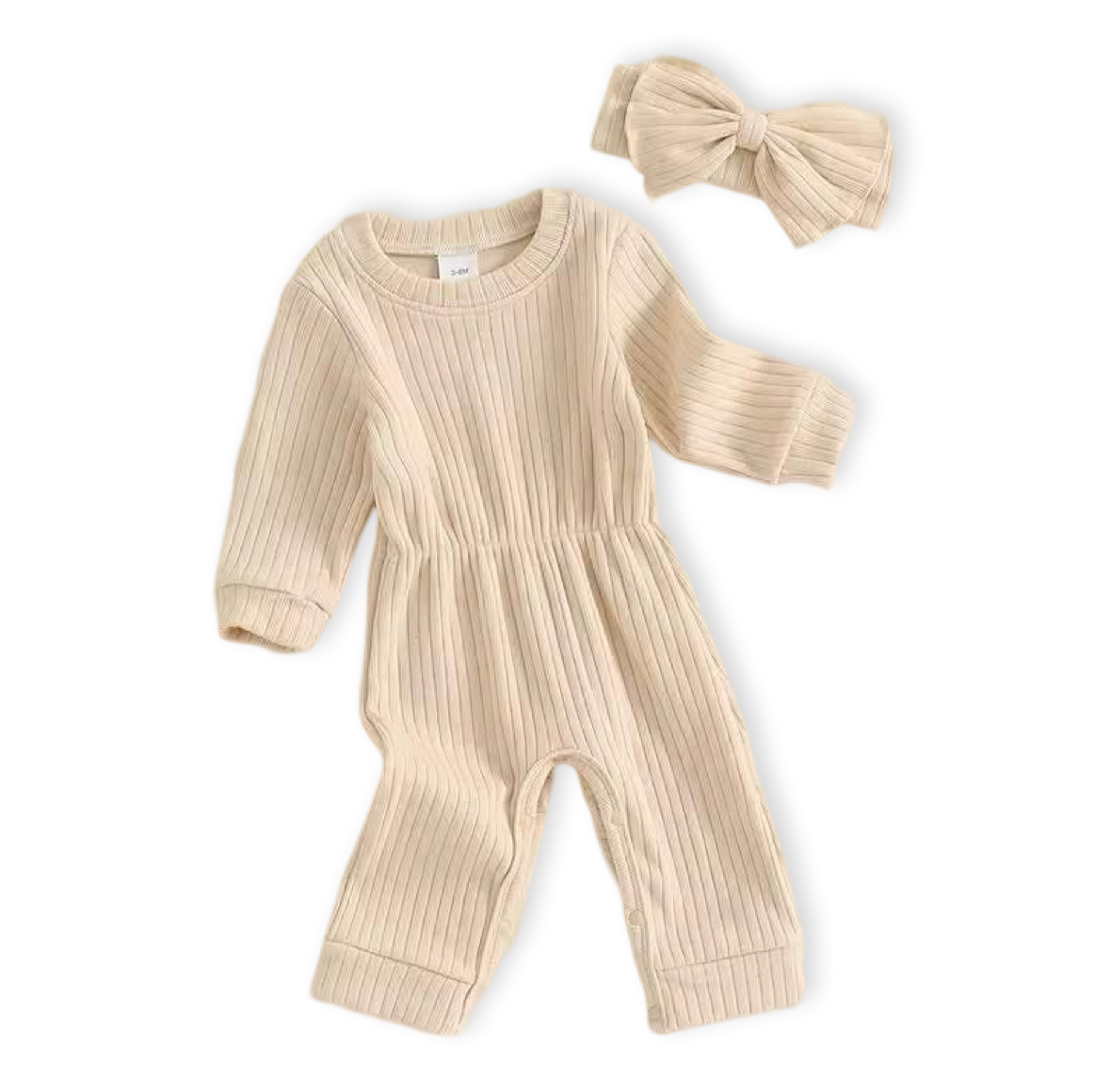 Ribbed Romper w/ Bow