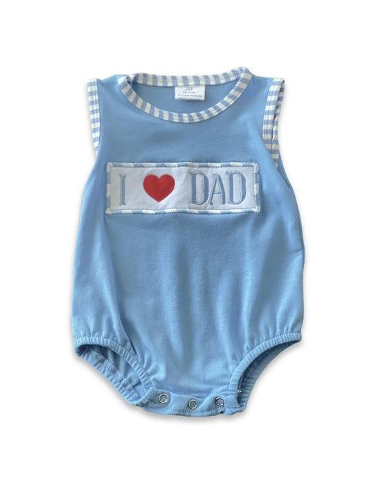 I Love Dad Embroidered Bubble