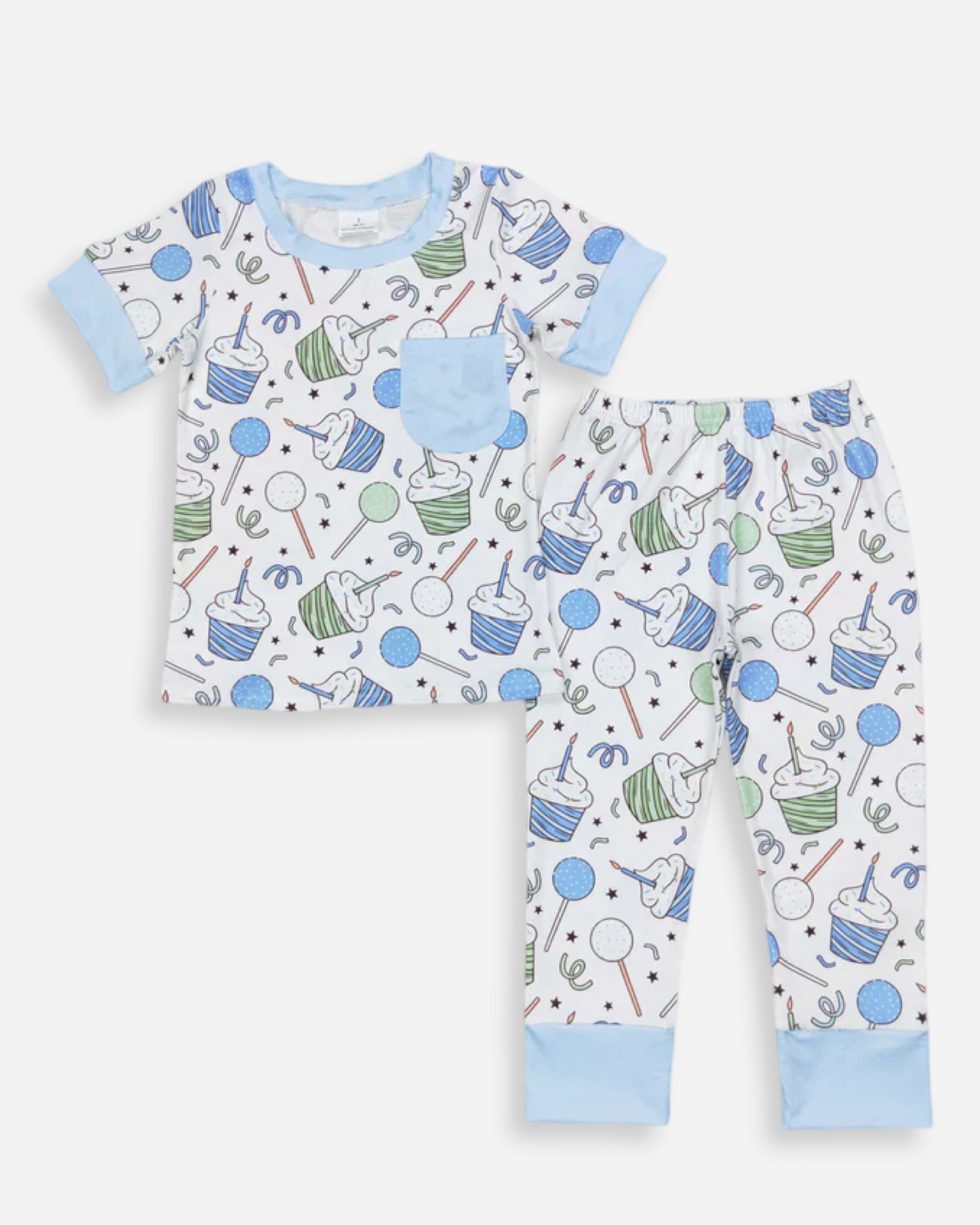 Blue SS Birthday PJs