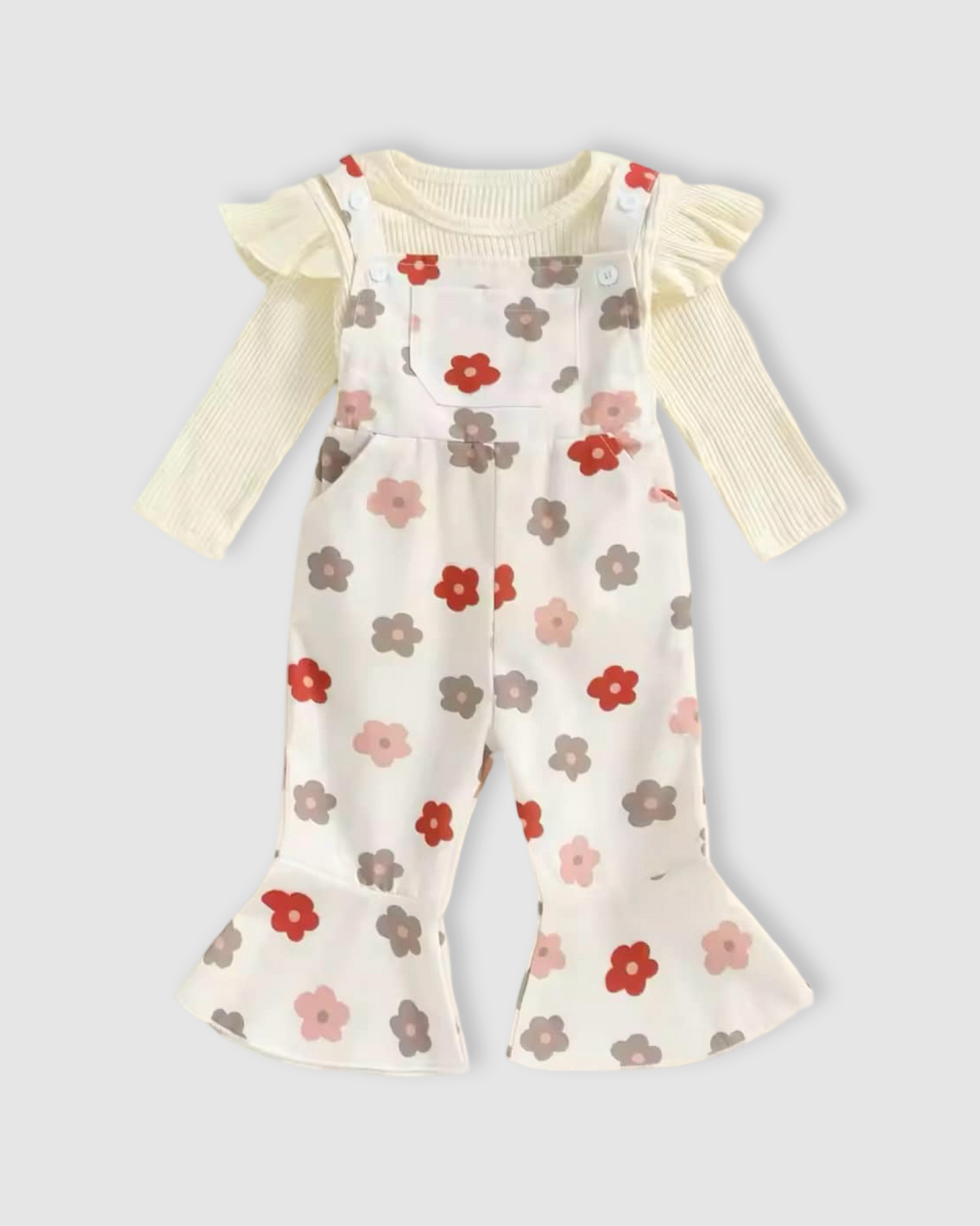 Floral Flare Overall 2pc Set