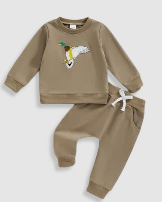 Embroidered Duck Jogger Set