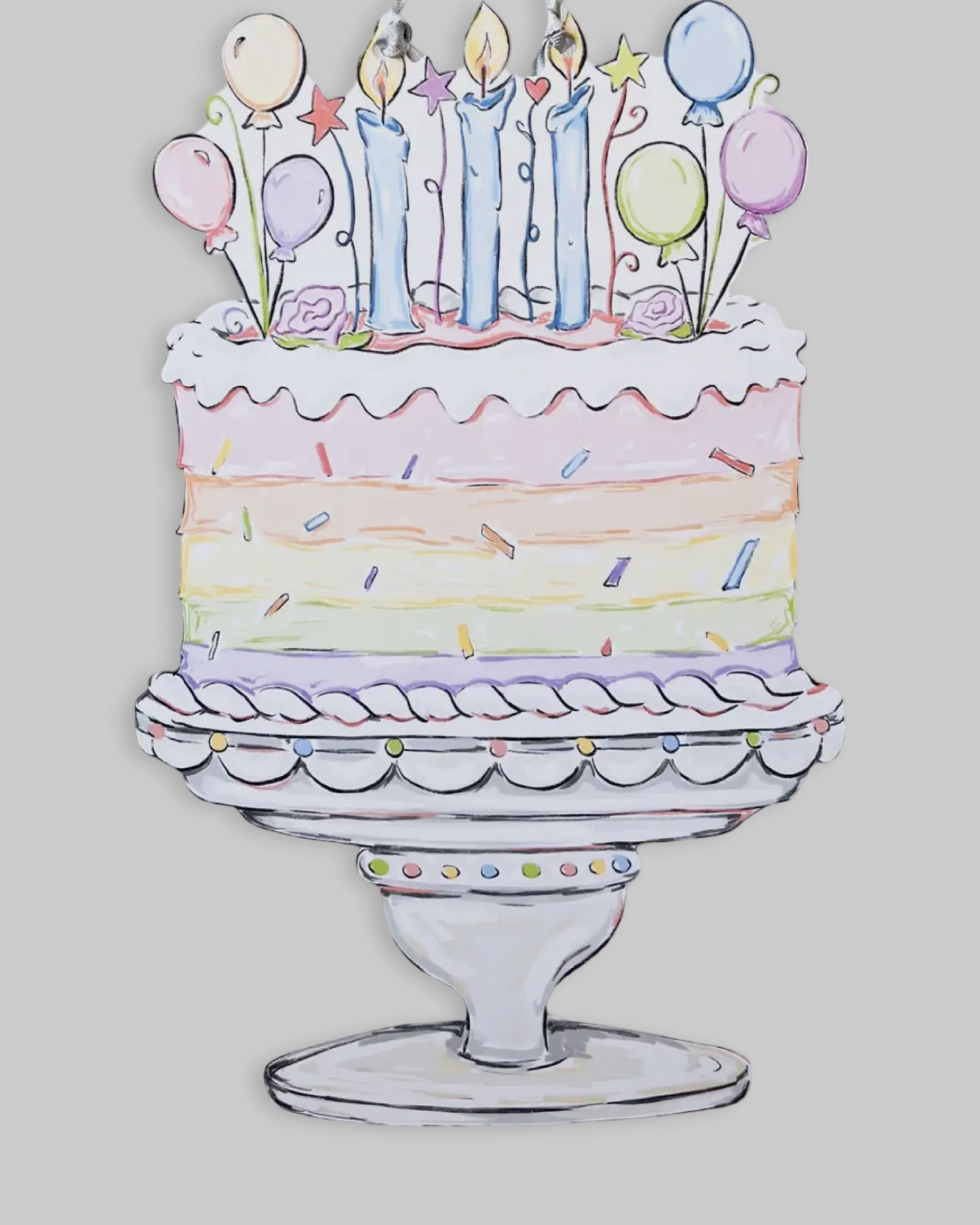 Pastel Birthday Door Hanger