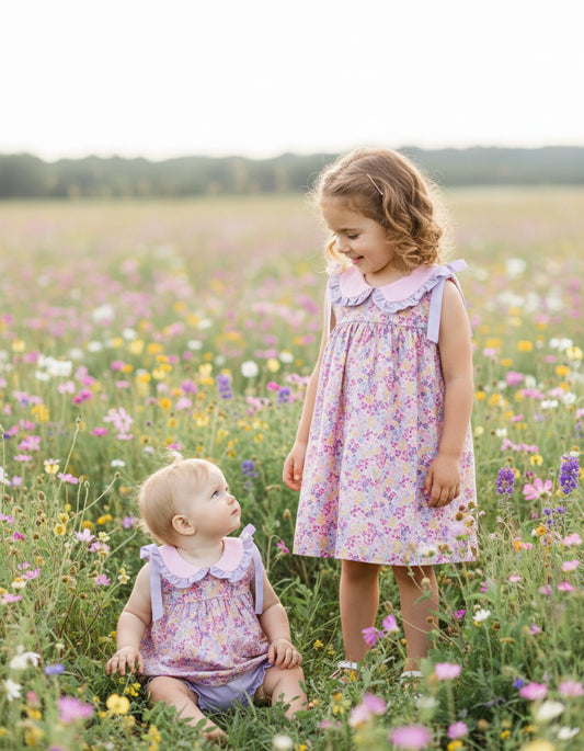 Purple Floral Spring Dress