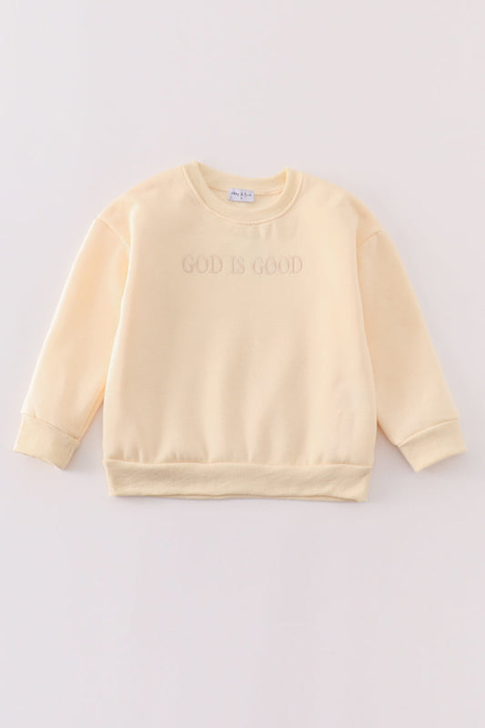 God Is Good Sweatshirt: Yellow