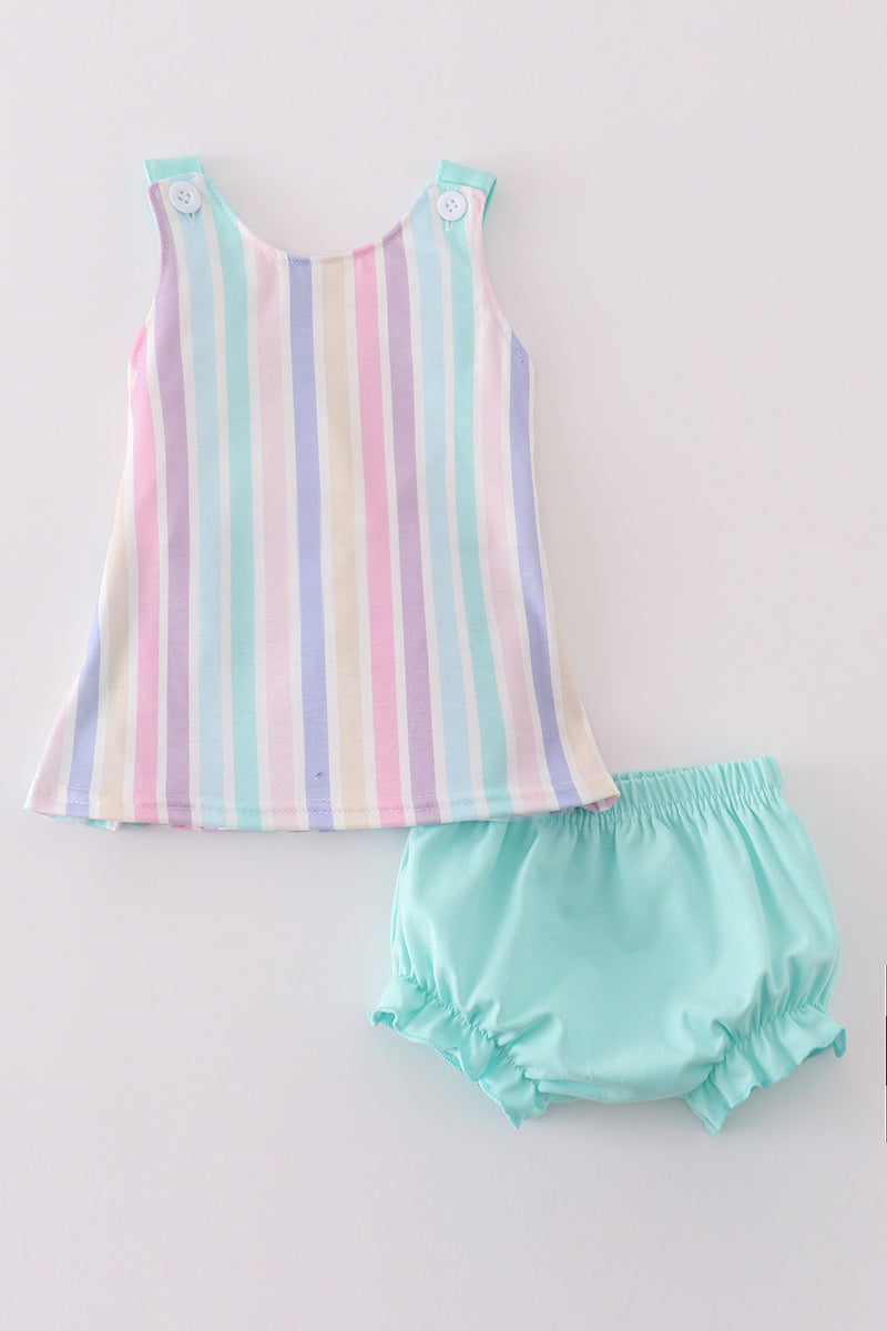 Multicolor Stripe Bubble Set