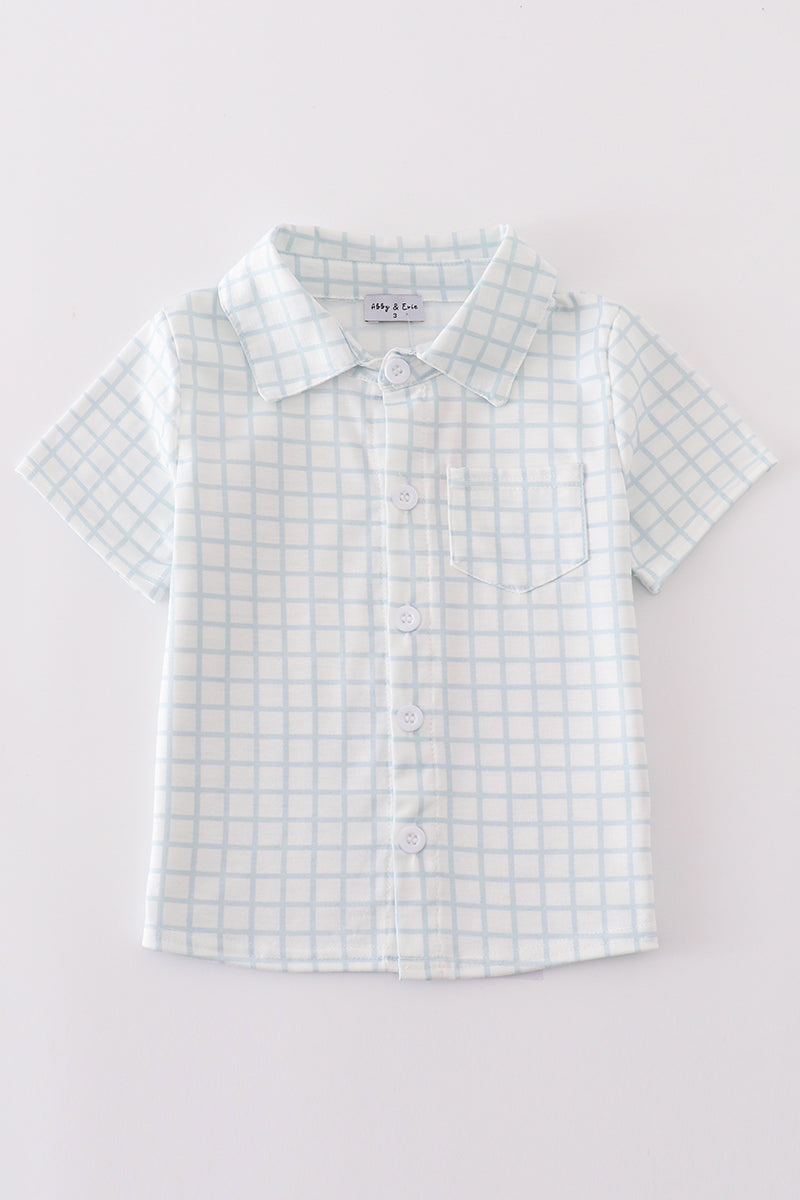 Blue Checkered Polo