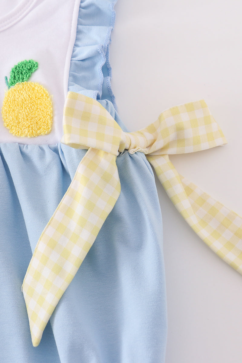 Lemon French Knot Bow Bubble