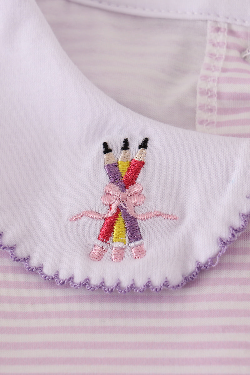 Purple Striped Crayon Dress
