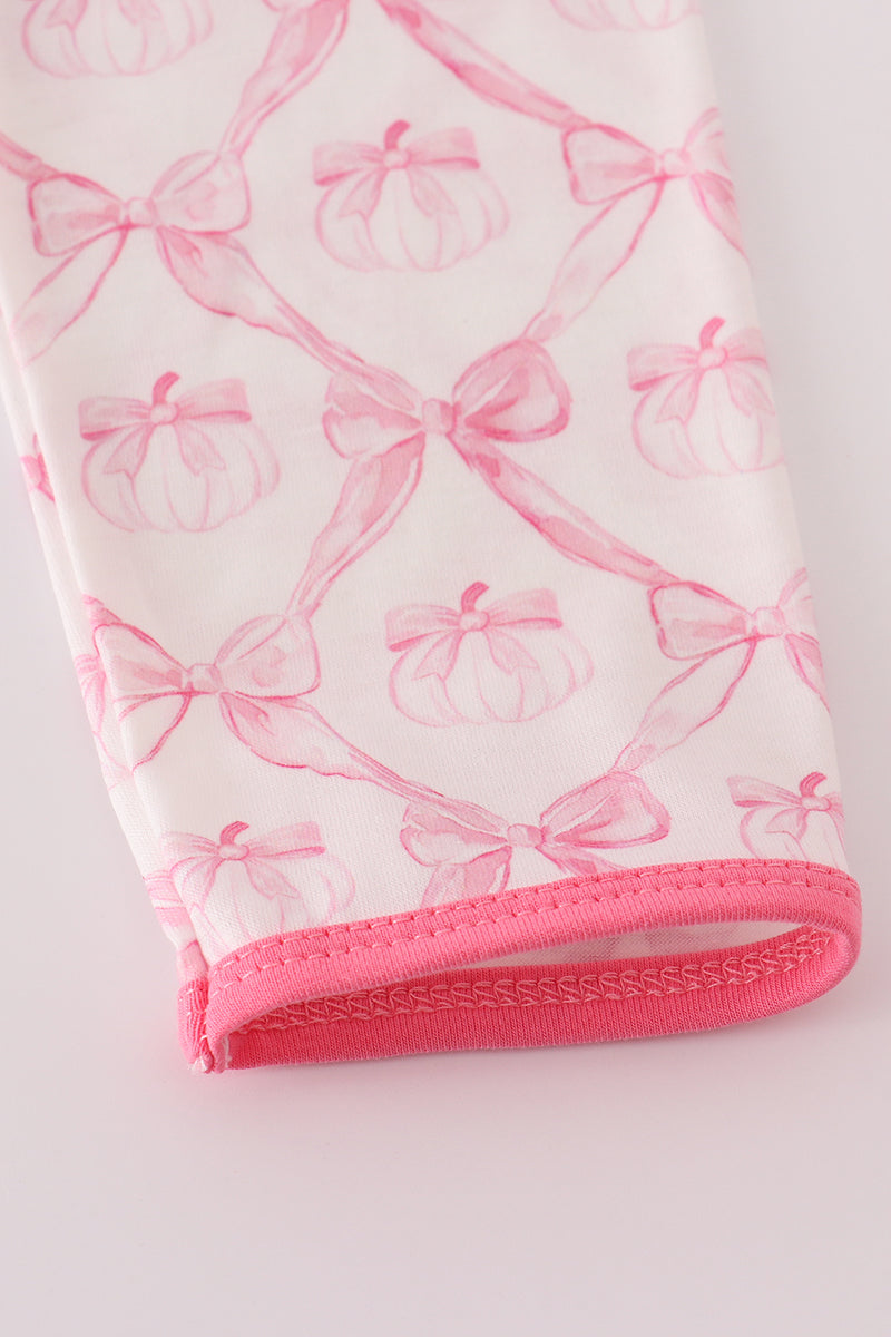 Pink Bow Pumpkin Set
