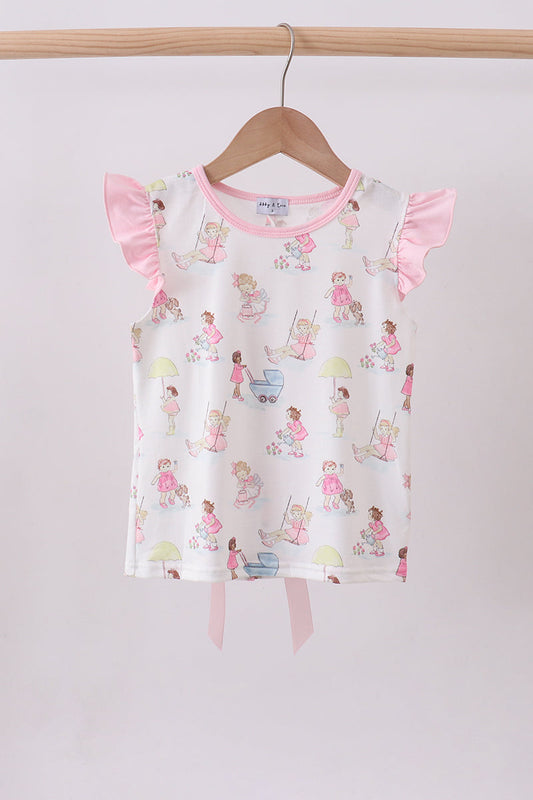 Vintage Girls Bow Top