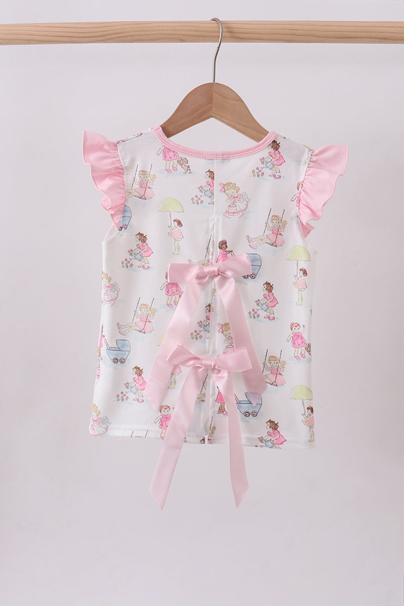 Vintage Girls Bow Top