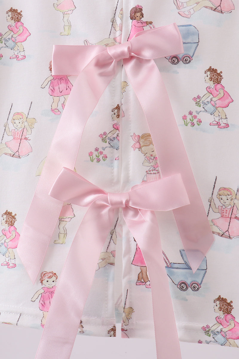Vintage Girls Bow Top