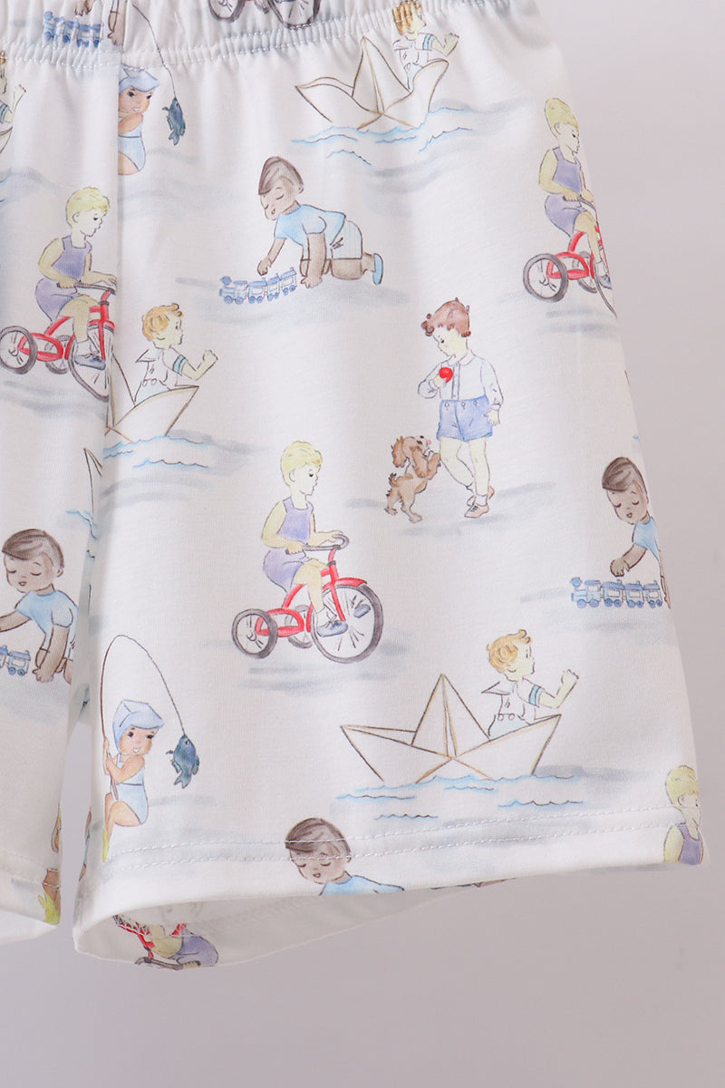 Vintage Boys Shorts Set