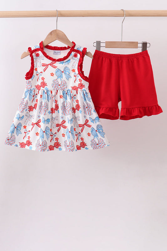 Flag Bow Ruffled Set