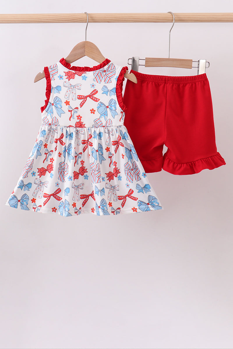 Flag Bow Ruffled Set
