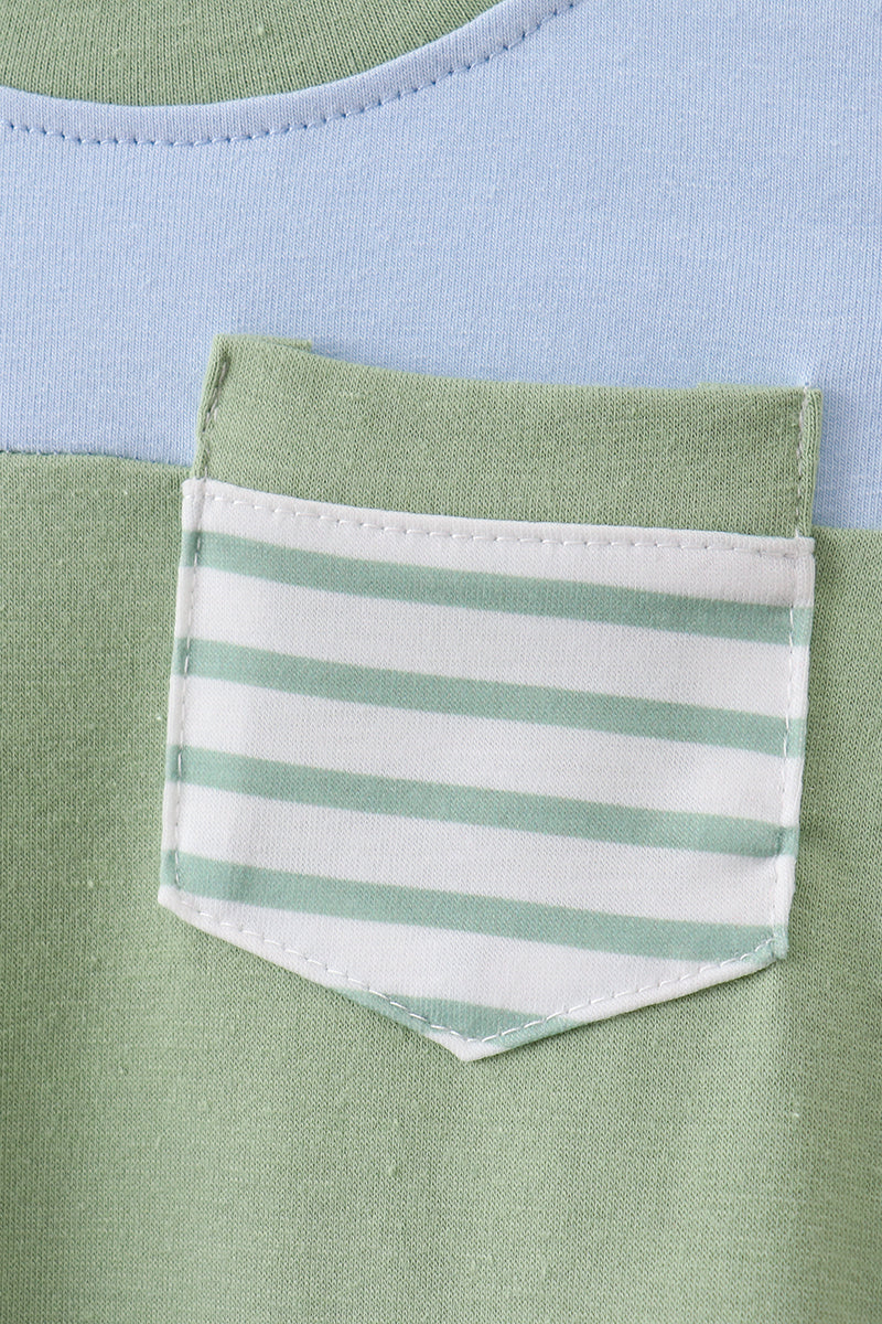 Blue Green Stripe Bubble
