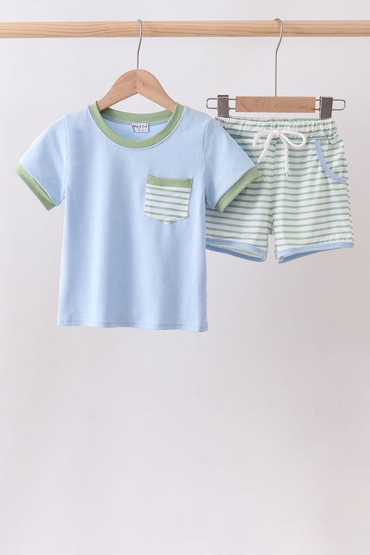 Blue Green Stripe Set