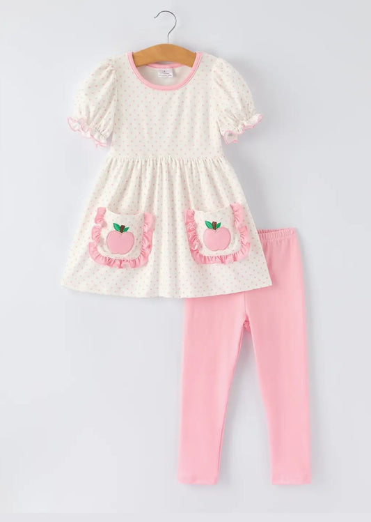 Pink Apple Dots Set