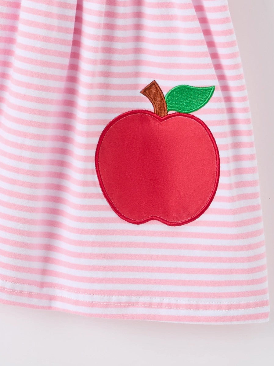 Pink Striped Apple Dress